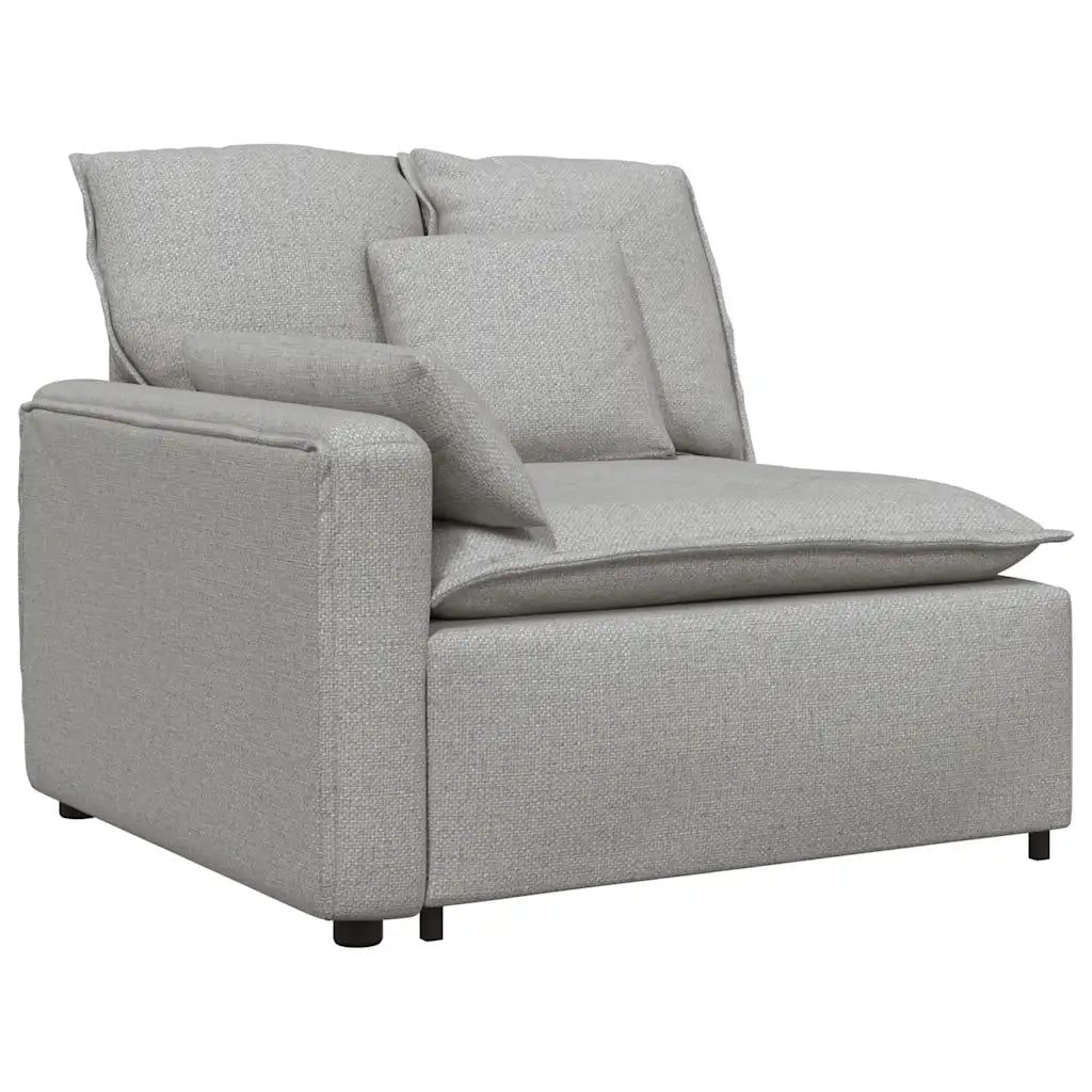 Divano Modulare con Cuscini-Sofa Modulare-Divanetto Grigio Nuvola