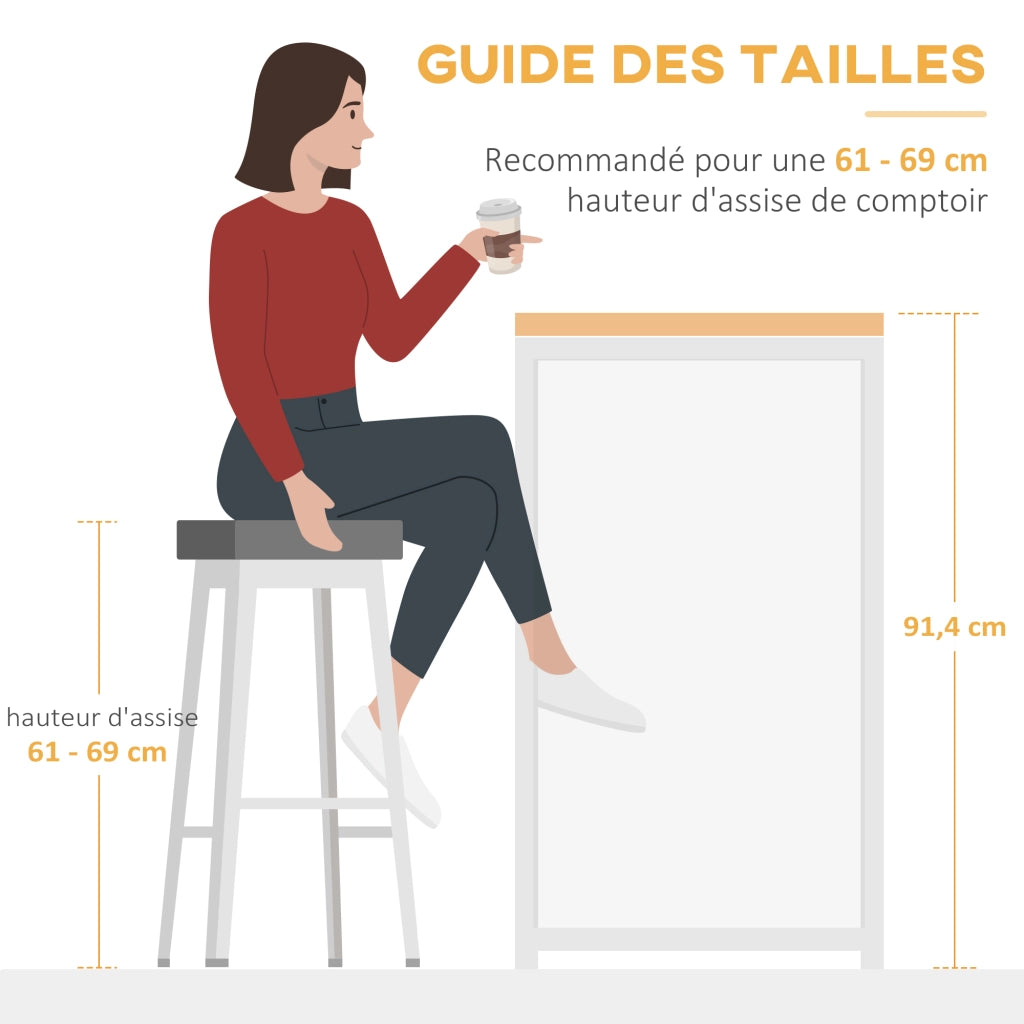 Tavolo da bar allungabile ¨C Minimal ¨C 120x76x91 cm marrone
