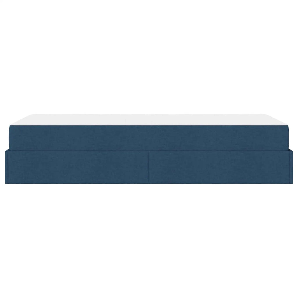 Struttura letto con materasso 2 pcs-Giroletto Blu Tessuto 686061
