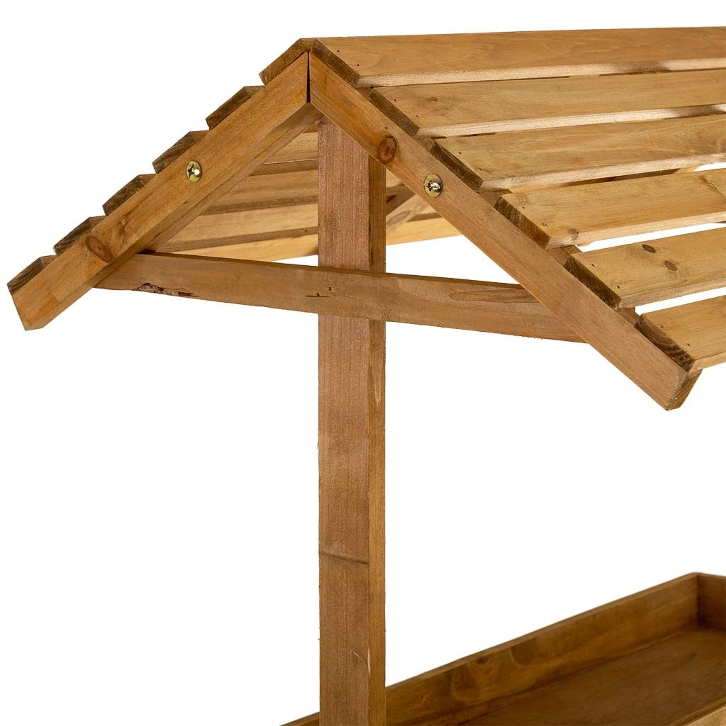 Scaffale espositivo in legno a 4 ripiani