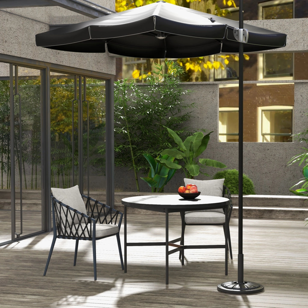 Base per Ombrellone Rotonda in Cemento ¨C Minimal ¨C ?43cm, Nero