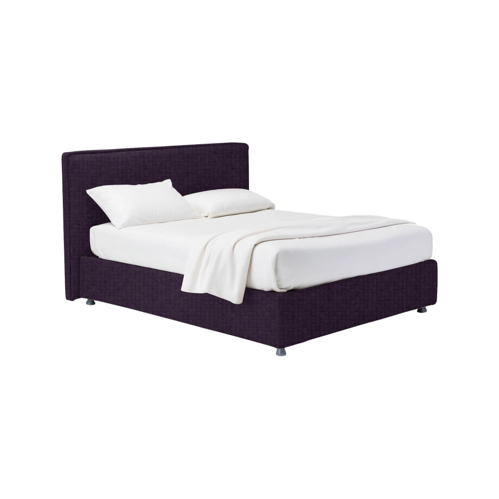 Bracknell, Letto Singolo Sfoderabile Made in Italy, Viola