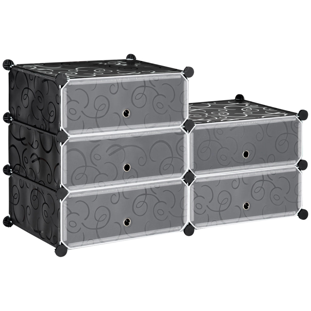 Mobile contenitore modulare 6 cubi scarpe ¨C Minimal ¨C nero