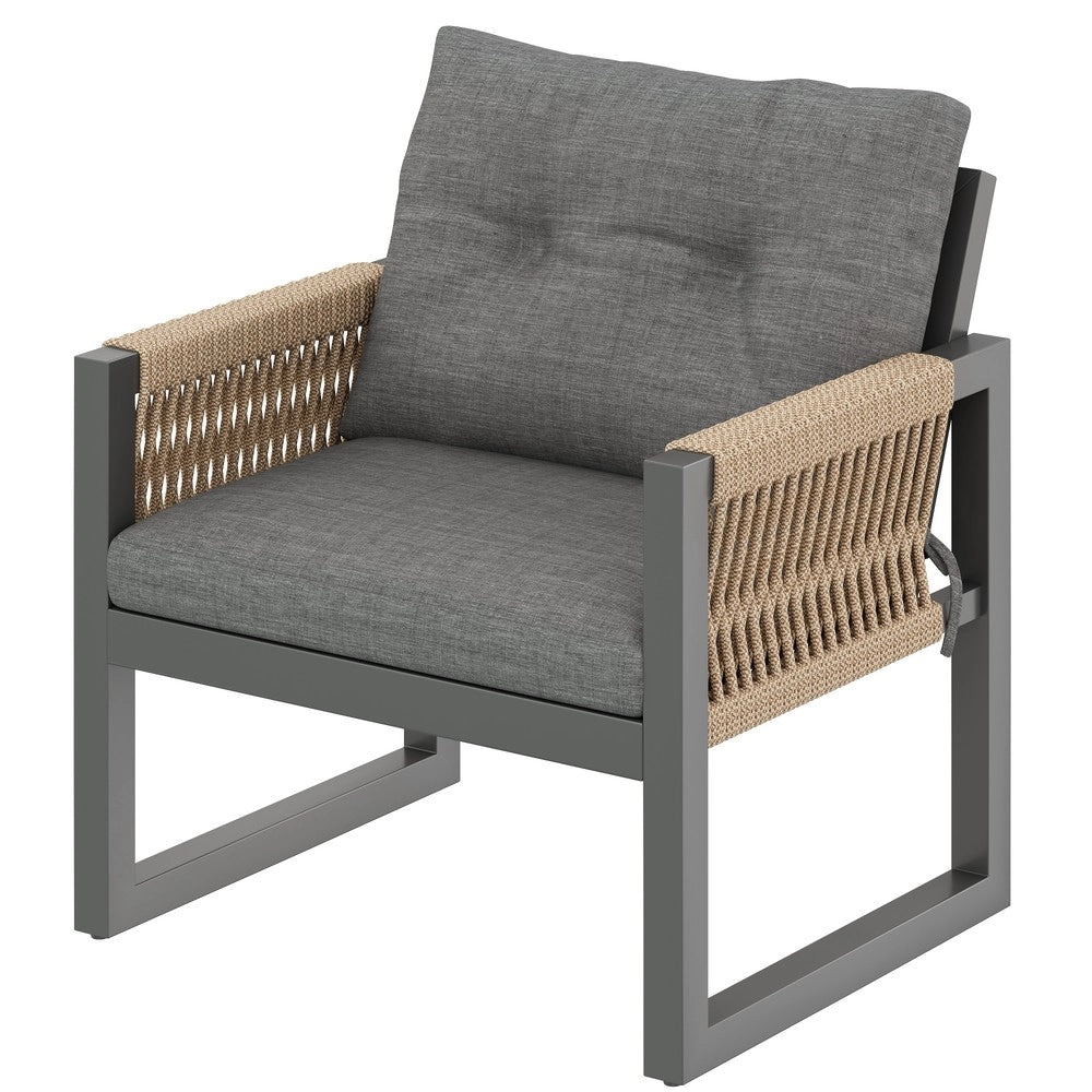 Set da esterno moderno - Zephmum- Sedute multiple tavolo multifunzionale