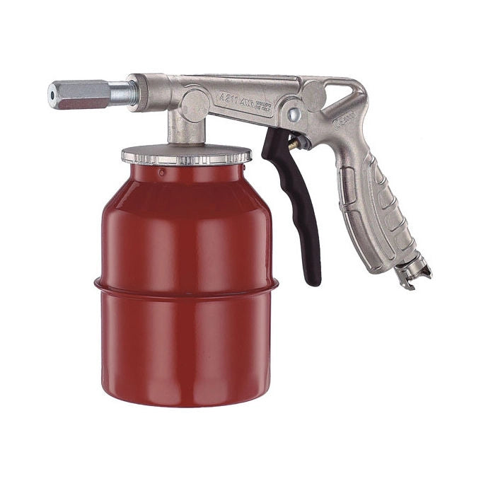 ANI PART_B08C5D5Y1P A-211-MA Pistola per Sabbiatura con Serbatoio da 1000 cc in Acciaio Verniciato Attacco a Baionetta colore Nero