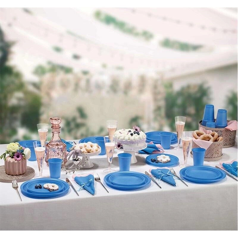 MAURY'S BIOPLASTIC BICCHIERI 200ML 50 PEZZI IN COLORAZIONE AZZURRA