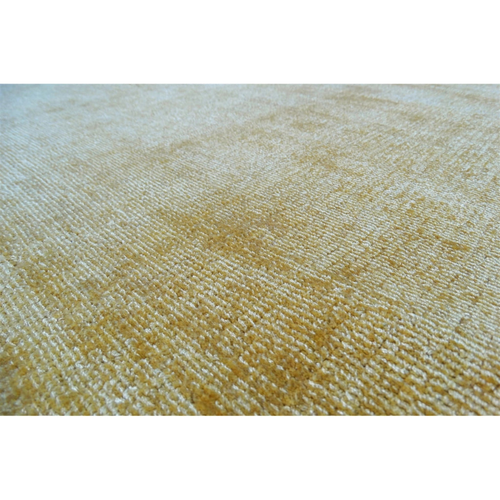 Tappeto di design Luxury 110 in viscosa gialla 80x150 cm