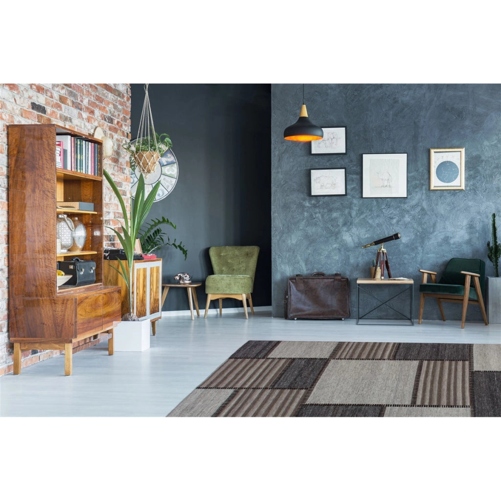 Tappeto Jacquard Phoenix 102 in Lana Naturale e Crema