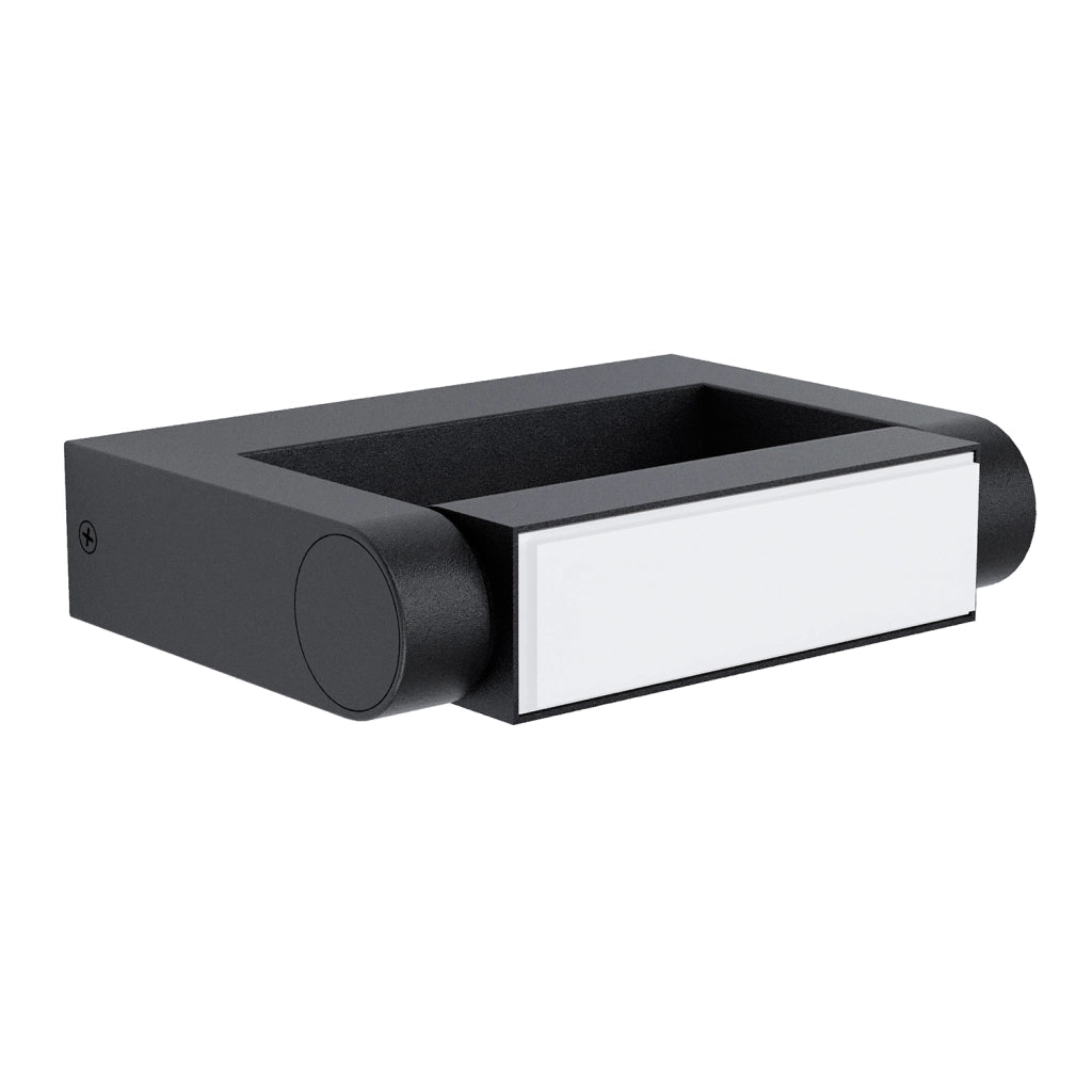 Applique Esterno Contemporanea Brianza Alluminio Nero Led