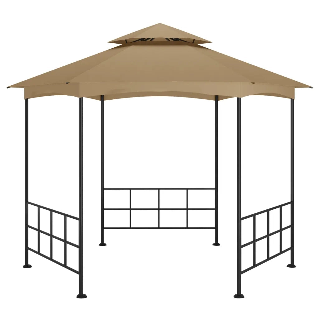 Gazebo con Pareti Laterali 3,1x2,7 m Tortora 313932