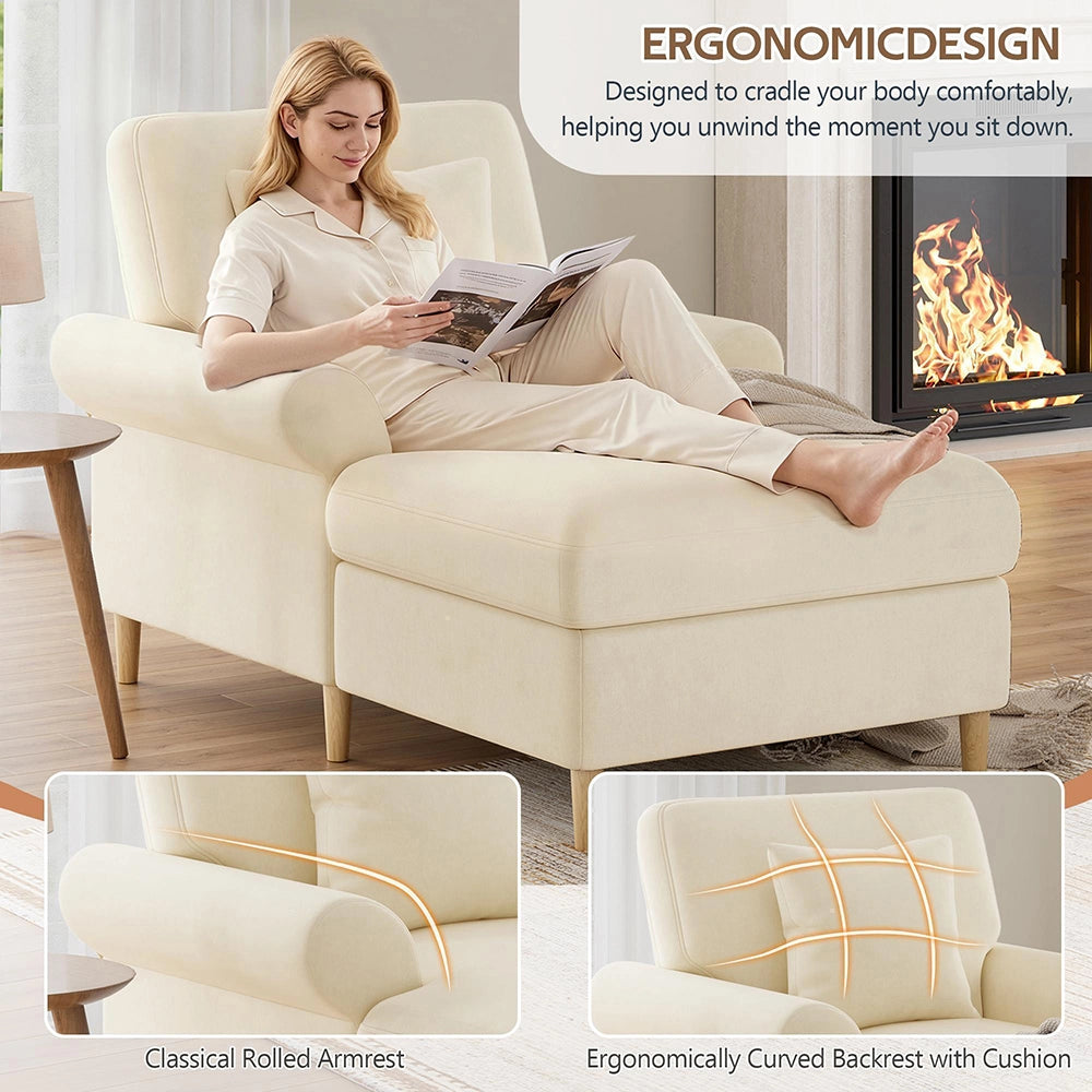 Poltrona relax - Xylo - XXL pieghevole velluto beige
