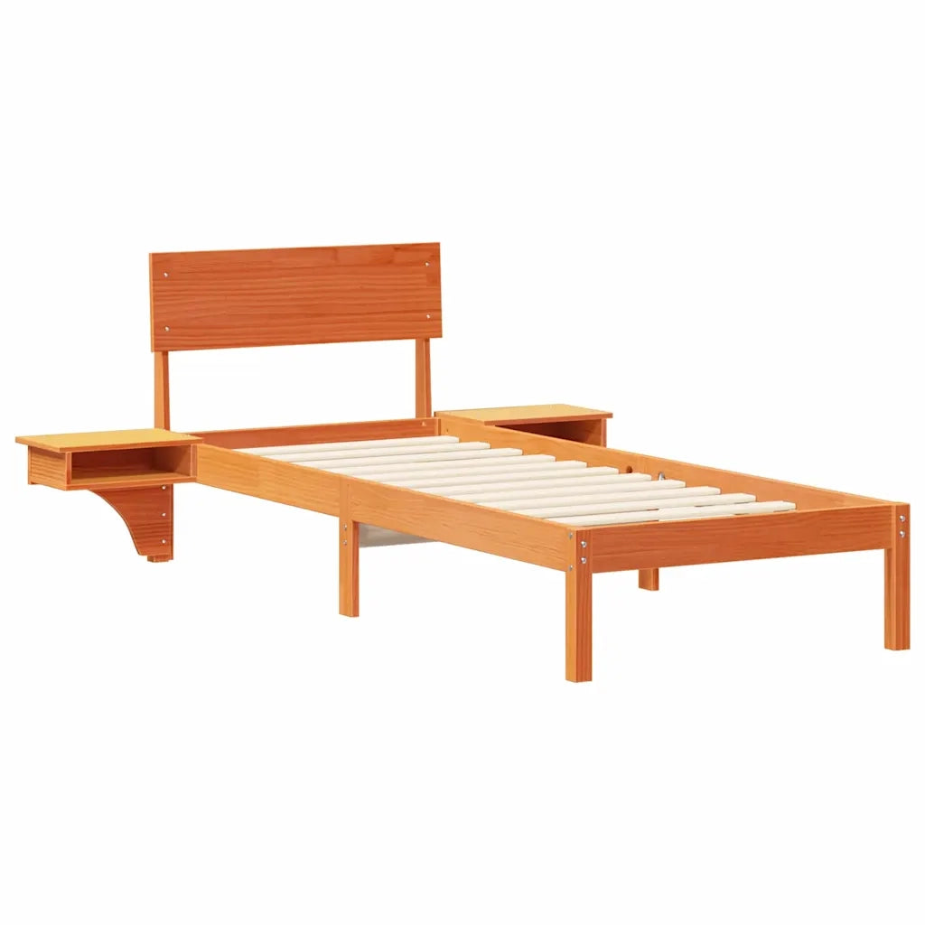 Struttura del letto Marrone cerato 75 x 190 cm Pino massello 873474