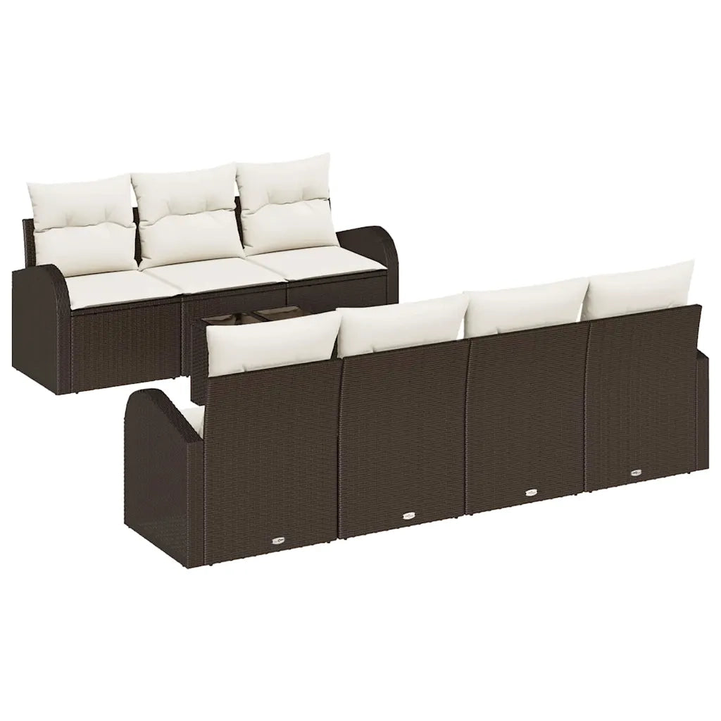 Set Divano da Giardino Marrone 55 x 55 x 37 cm polyrattan 3345948