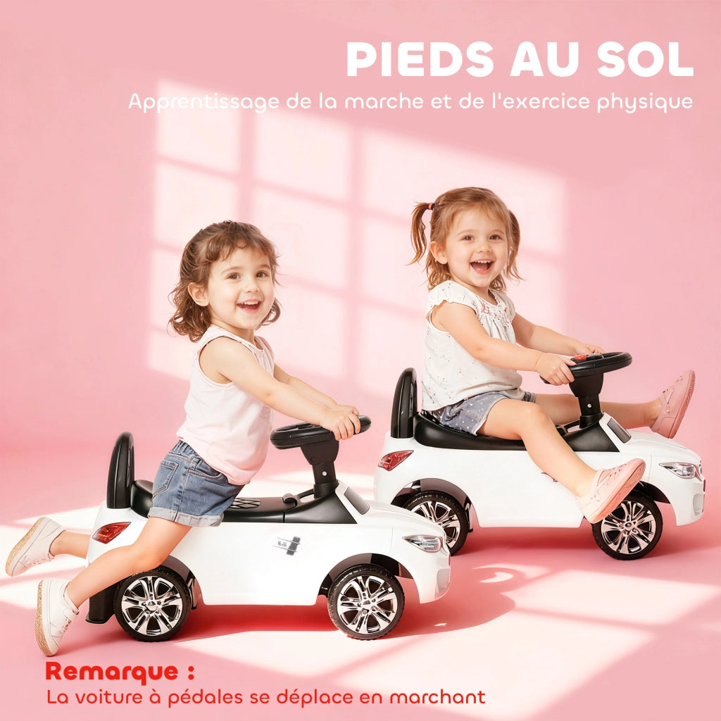 Portagiochi Auto Bambini ¨C zephmum ¨C Bianco 63.5x28x36cm
