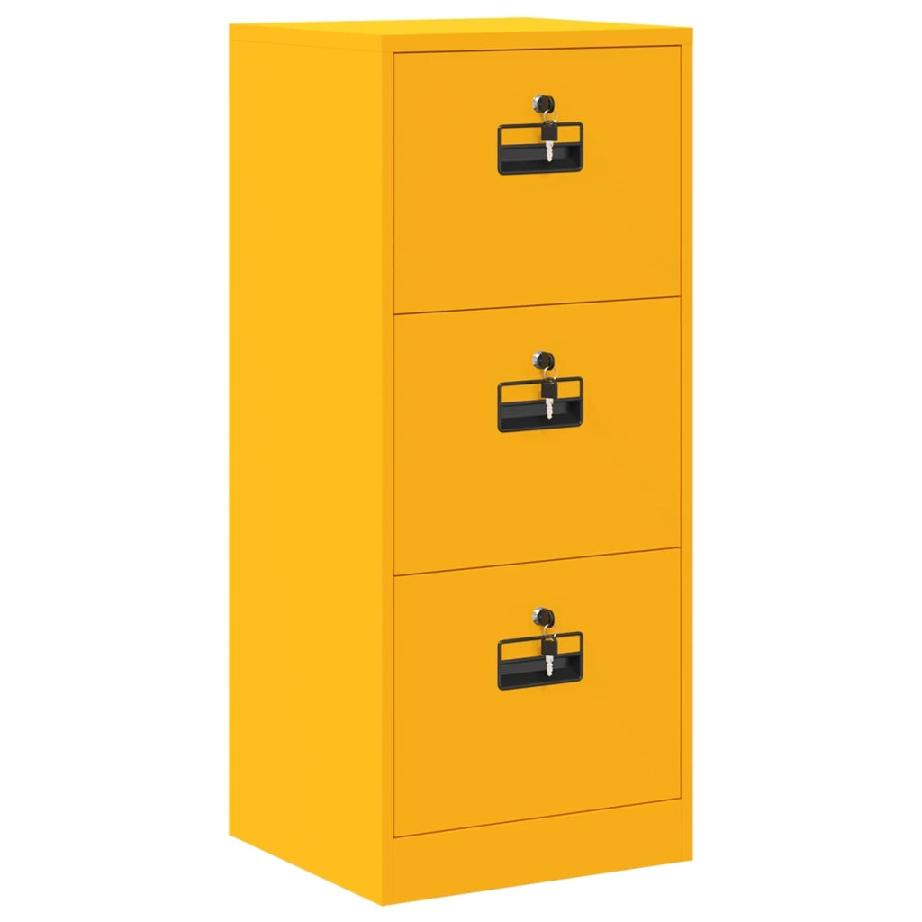 Armadio per File Geometrico Giallo senape 45,5 x 42 x 106,5 cm 891619