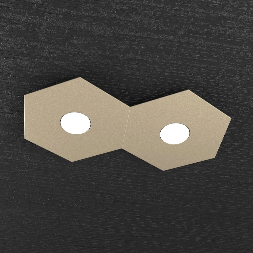 HEXAGON APPLIQUE-PLAFONIERA 2 LUCI SABBIA 1142-2L-SA