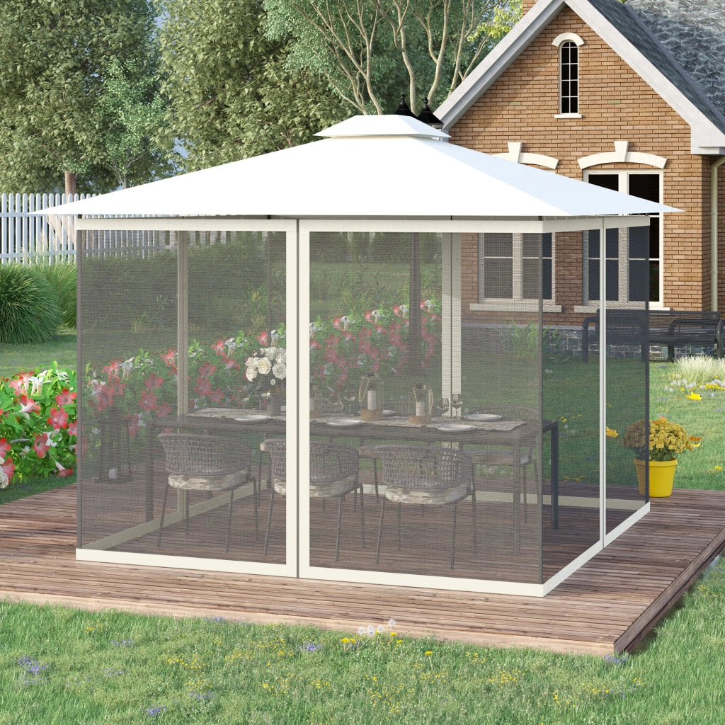 Zanzariere per gazebo 3x4m ¨C Xylo ¨C Set 4 pezzi con zip e ganci