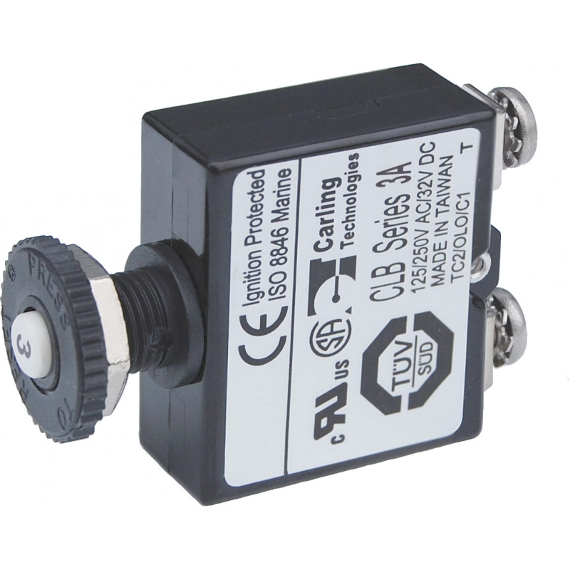 MAGNETOTERMICO A PULSANTE 3A 7AMP