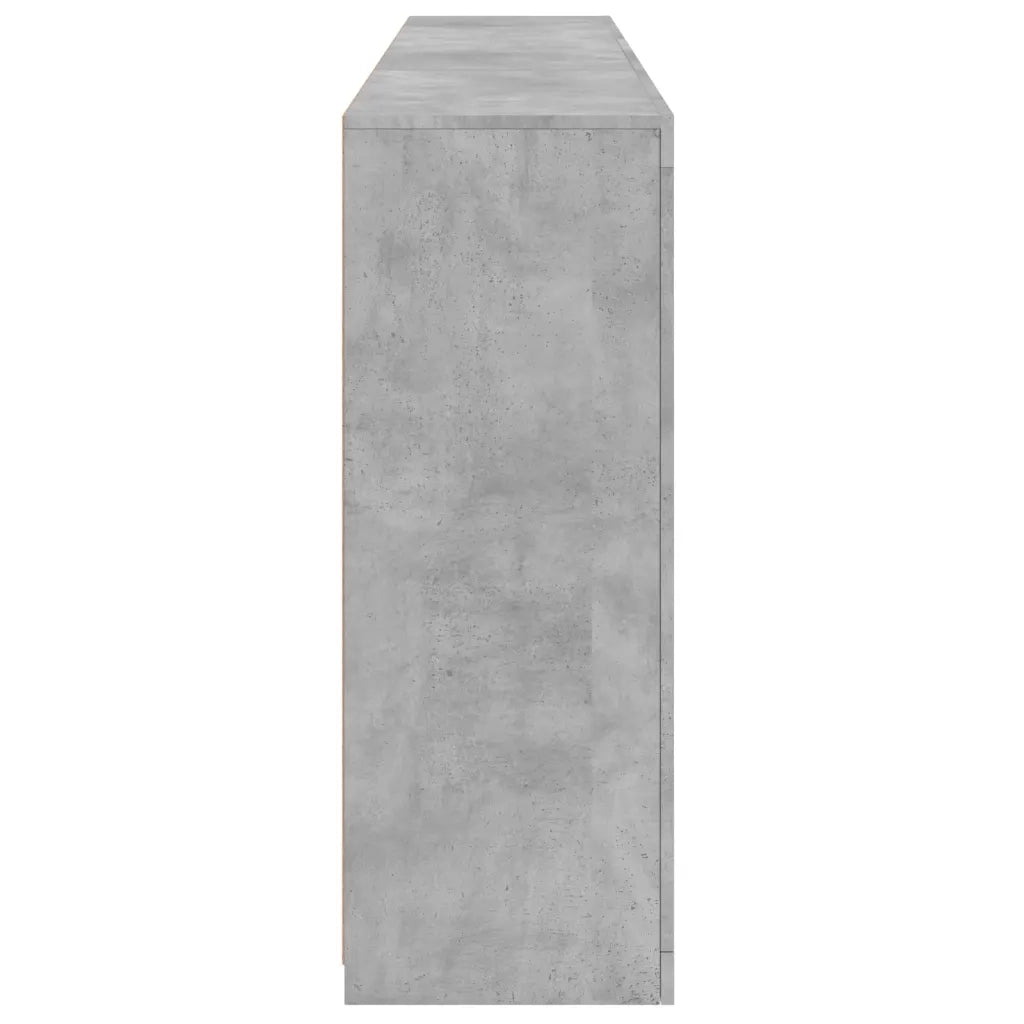 Credenza con Luci LED-Buffet-Armadio da cucina Grigio Cemento 181,5x37x100 cm 926222