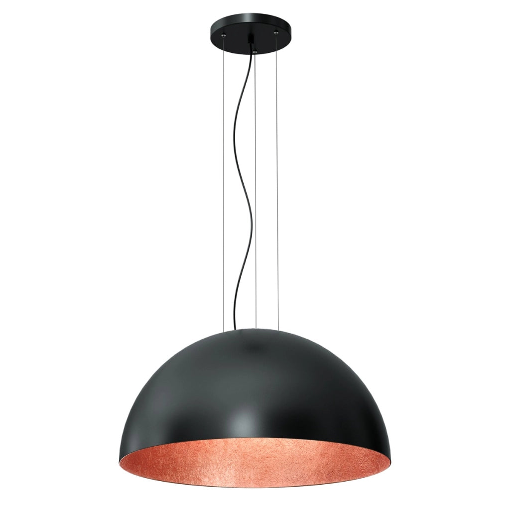 Lampada a sospensione Compo Ø60 nero/rame E27 15W Luminex