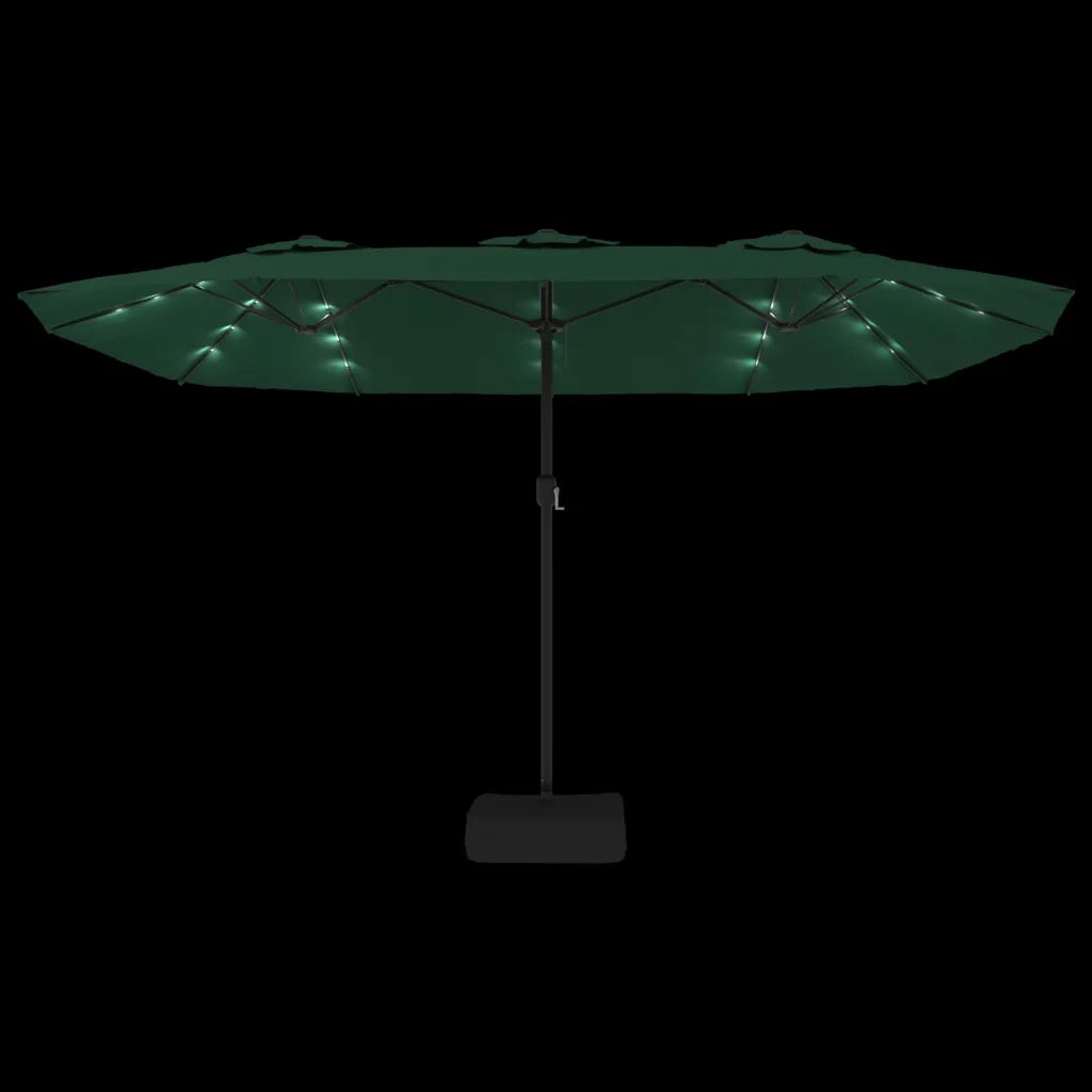 Ombrello | Parasolne a Doppia Testa con LED Verde 449x265 cm