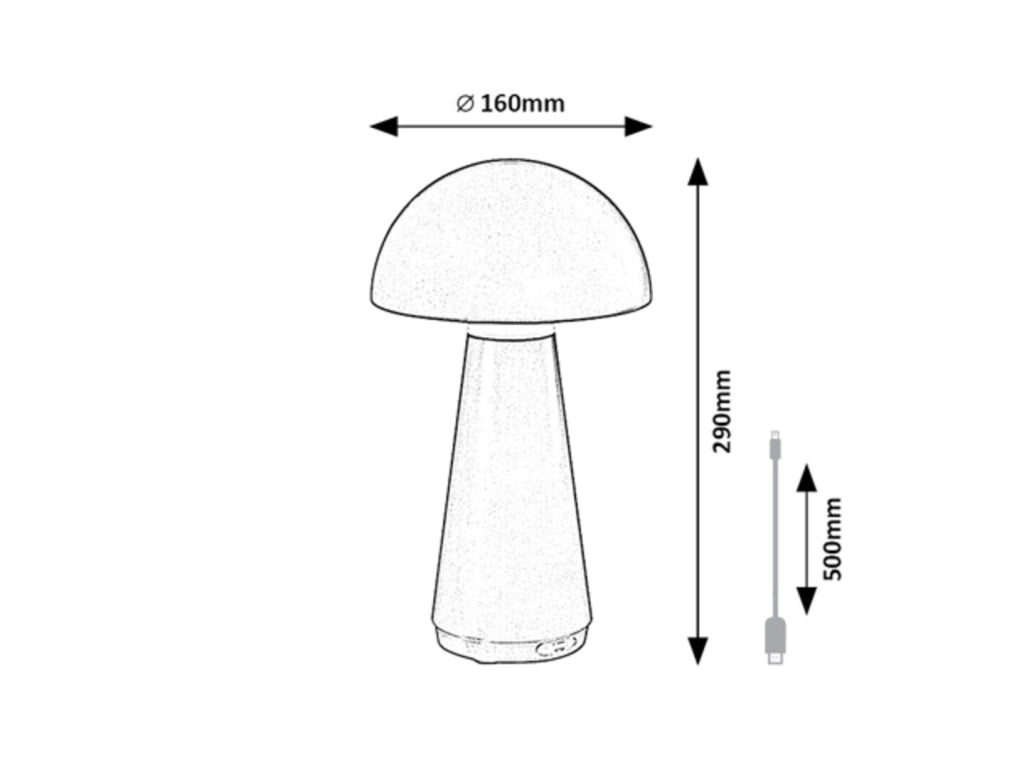 Lampada da tavolo LED 3W dimmerabile USB nera Rabalux