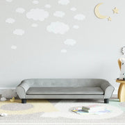 Divano per Bambini-Sofa-Divanetto Grigio Chiaro 100x50x26 cm in Velluto