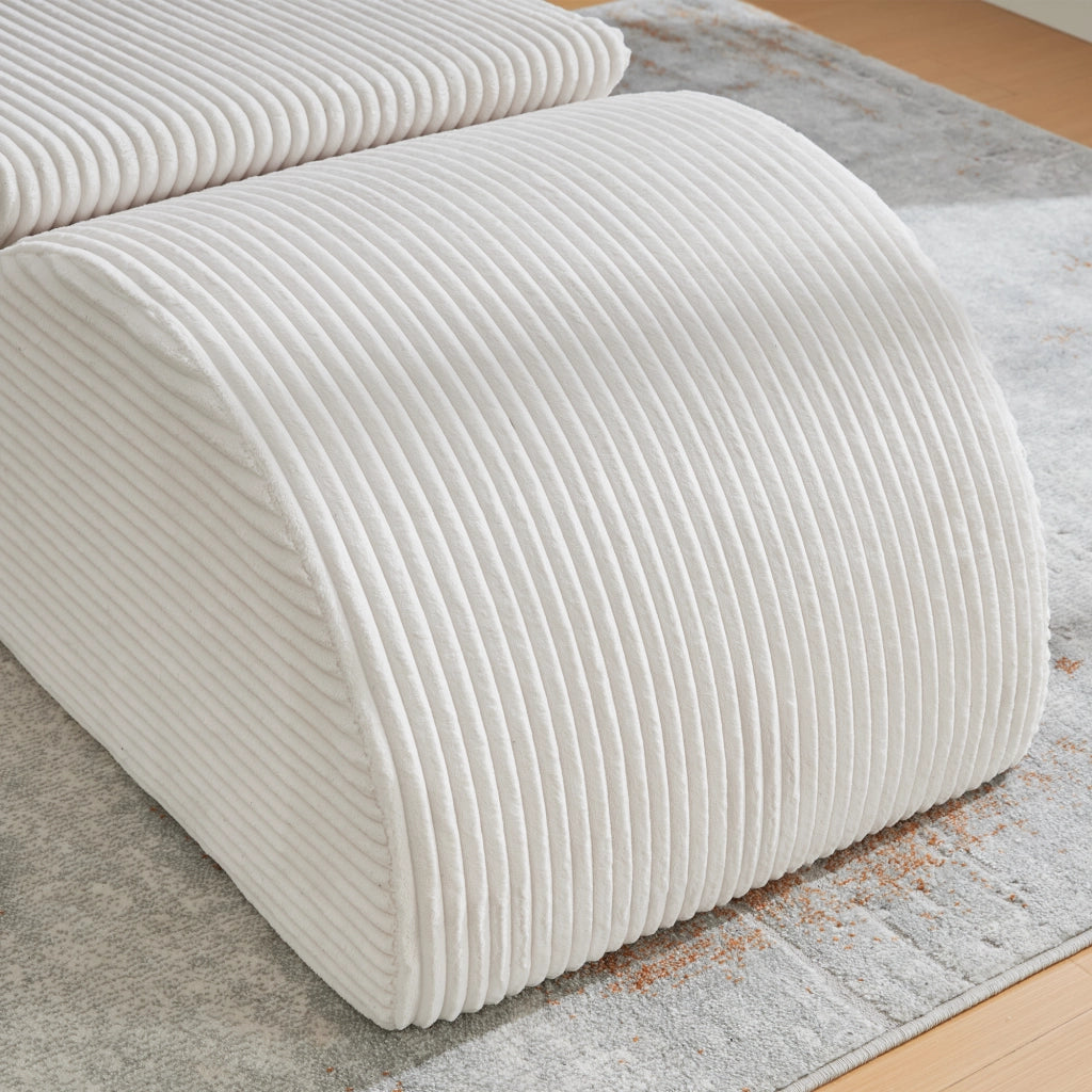 Poltrona Relax Design Ergonomica ¨C MINIMAL ¨C Beige, Tessuto, Cuscino Rimovibile