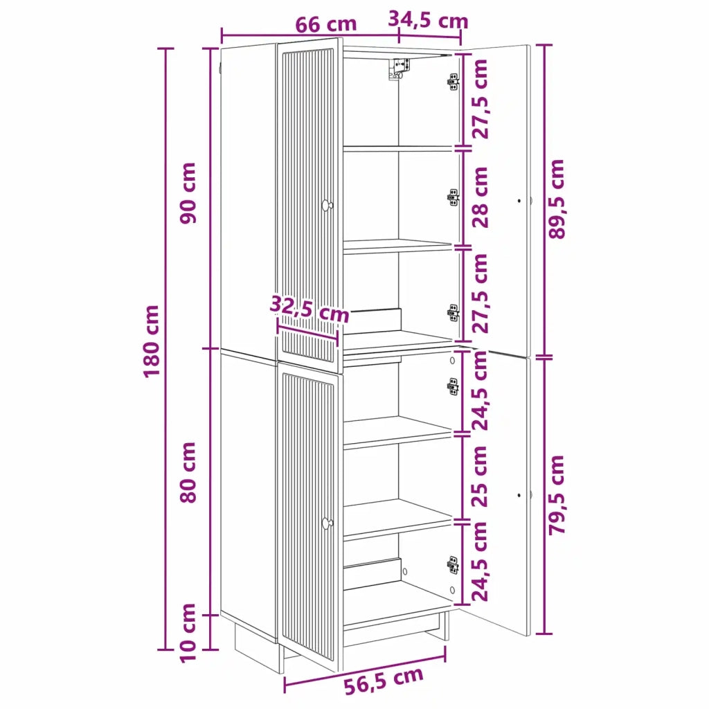 Set di armadi 2 pcs Legno antico 66 x 34,5 x 90 cm 3416365