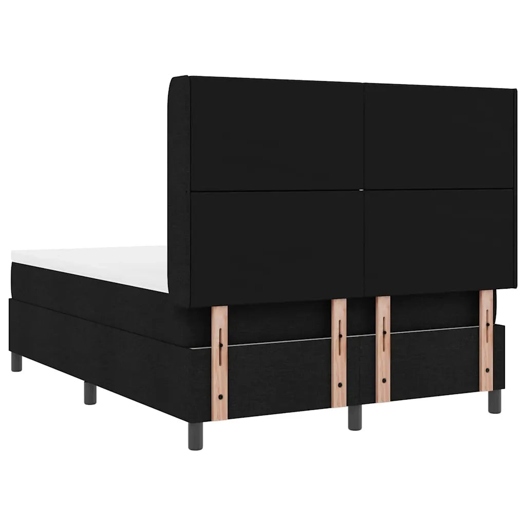 Letto a molle con materasso Nero 200 x 160 cm Tessuto 3341716