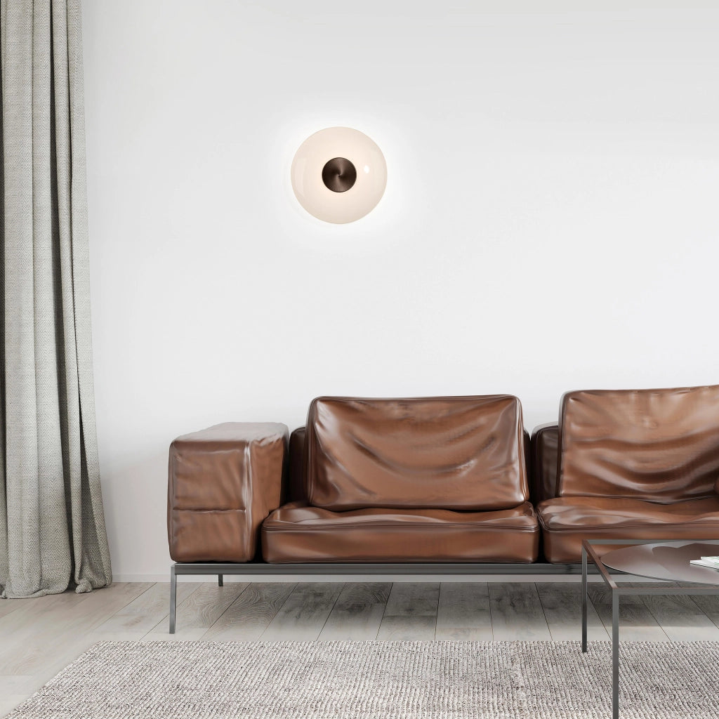 Plafoniera/Parete PURE VITRUM bronzo vetro Ø22 LED 11W