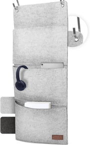 Organizzatore da parete per accessori - 2 pezzi - grigio metallizzato - velluto