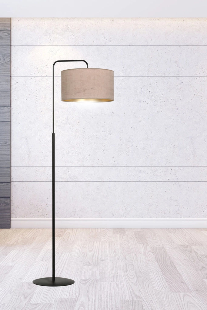 Lampada da terra Emibig Hilde E27 nera rosa oro 150cm