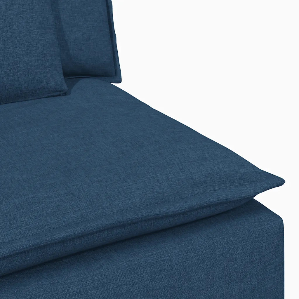 Modulo Centrale Divano Modulare con Cuscini Blu 100 cm 4104424