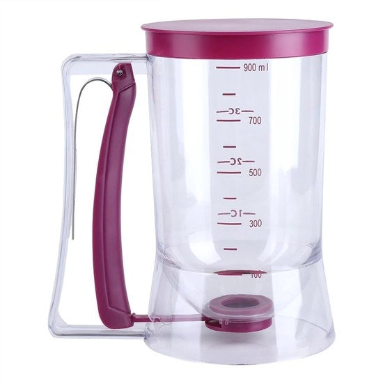 Misuratore di liquidi 900ML - Dispensatore manuale - Transparente - Materiale plastico sicuro per alimenti - Contenitore - Calibrazione chiara - Dispensatore di sostanza adesiva