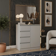 Commode SOLA - Bianco - 4 Cassetti - Larghezza 83 cm, Altezza 114 cm, Profondit? 43 cm