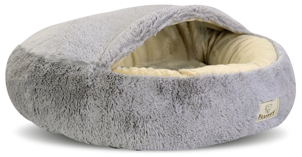 AIO FACTORY Letto per cani FLUFFY 50 cm personalizzabile grigio chiaro impermeabile