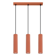 Lampada a sospensione KARBON 3L rosso ocra