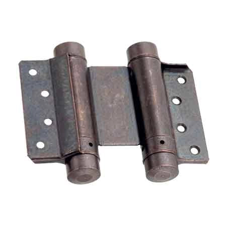 CERNIERA A MOLLA DOPPIA AZIONE 100 mm - Ottonata - 2 pezzi