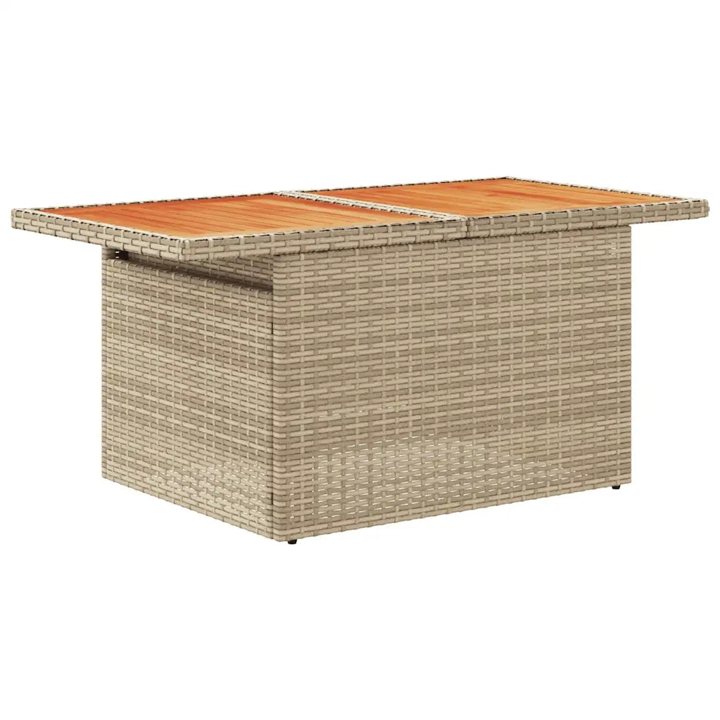 Set Divano da Giardino 9 pz con Cuscini Beige in Polyrattan 3327167