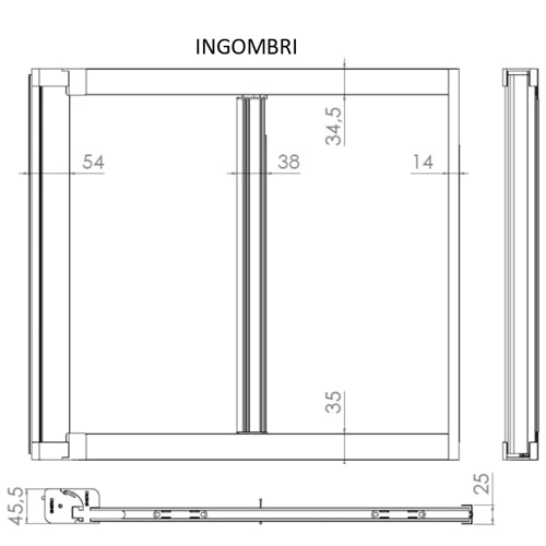 Zanzariera a Rullo Riducibile Laterale 140 x 250 Bianco 9010