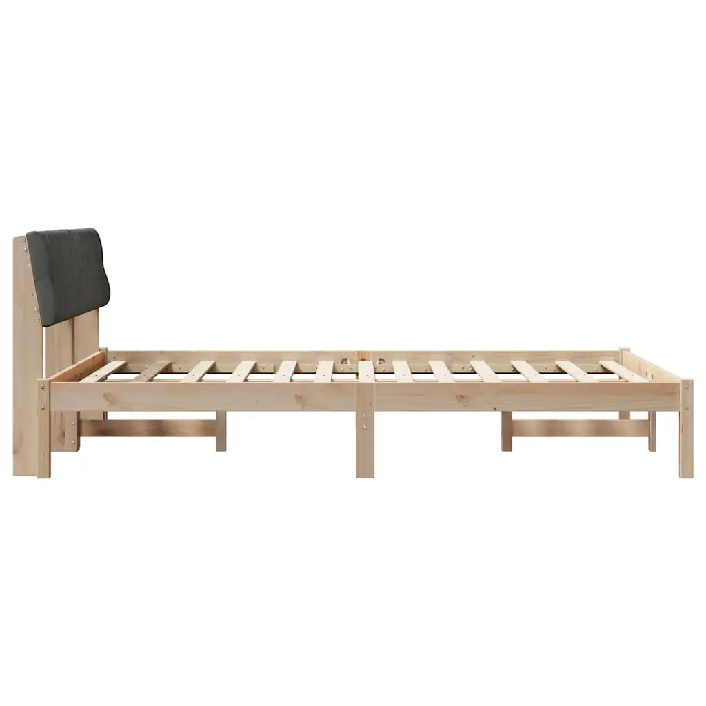 Struttura del Letto marrone e grigio scuro 135 x 190 cm 878620