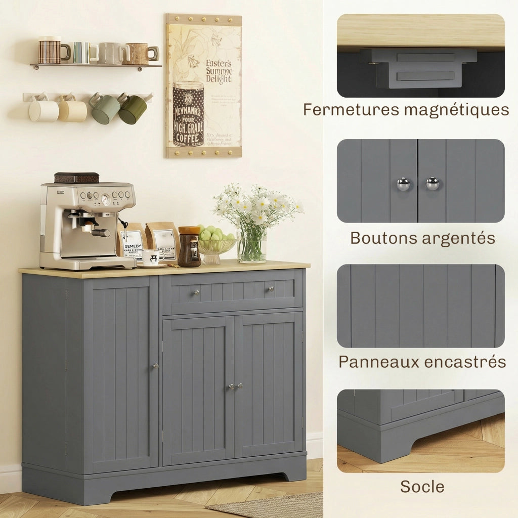 Armadio da cucina ¨C zephmum ¨C grigio 105x40x83