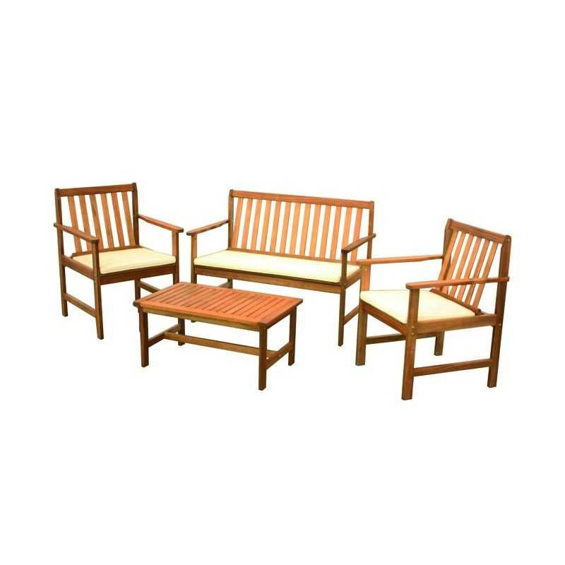 Set Arredo Giardino Vigor Mod. Enea in Legno 4 Pezzi
