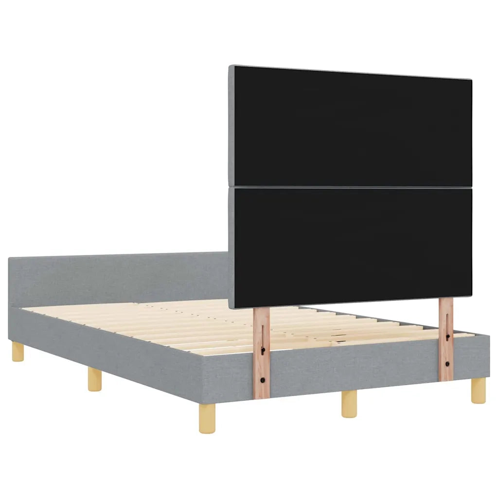 Struttura del letto-Giroletto Grigio chiaro 120 x 190 cm Tessuto 273311