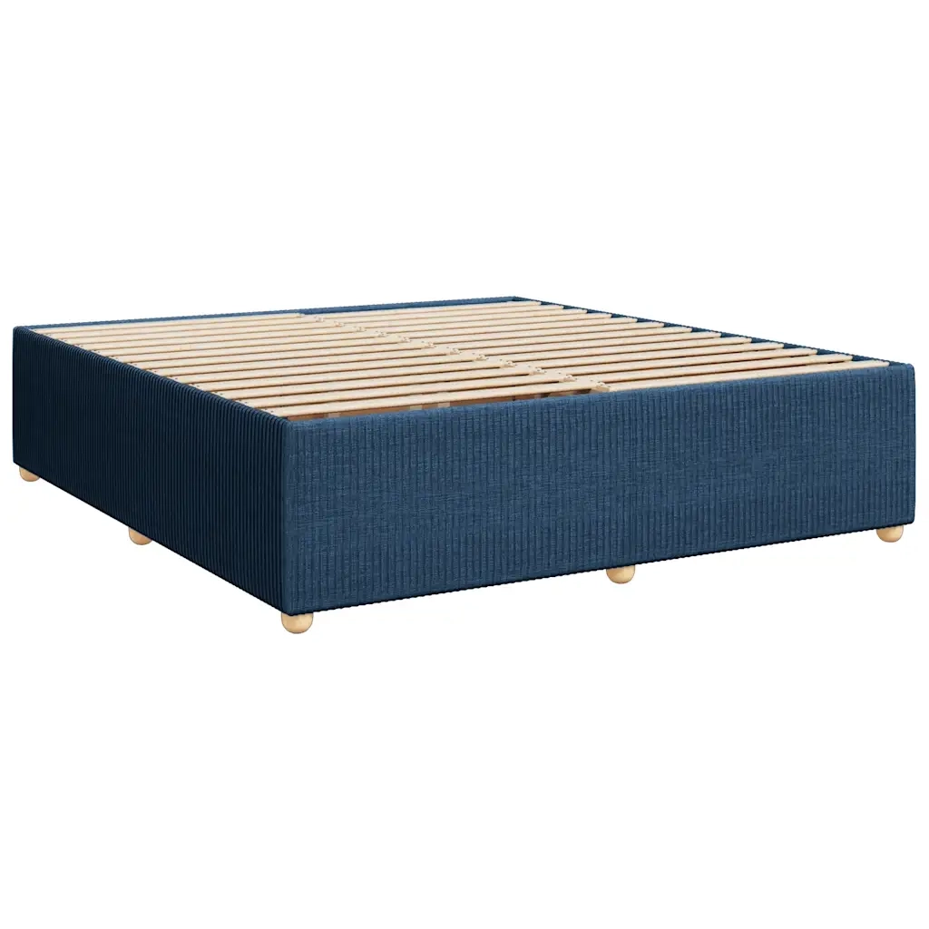 Giroletto senza Materasso Blu 200x200 cm in Tessuto
