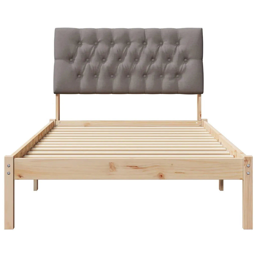 Letto con Testiera Rivestita con testiera Marrone 100 x 200 cm 878842