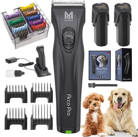 Aspirapelo con Batteria e Set di Accoppiamento - Trattore di Capelli Professionale per Cani e Gatti