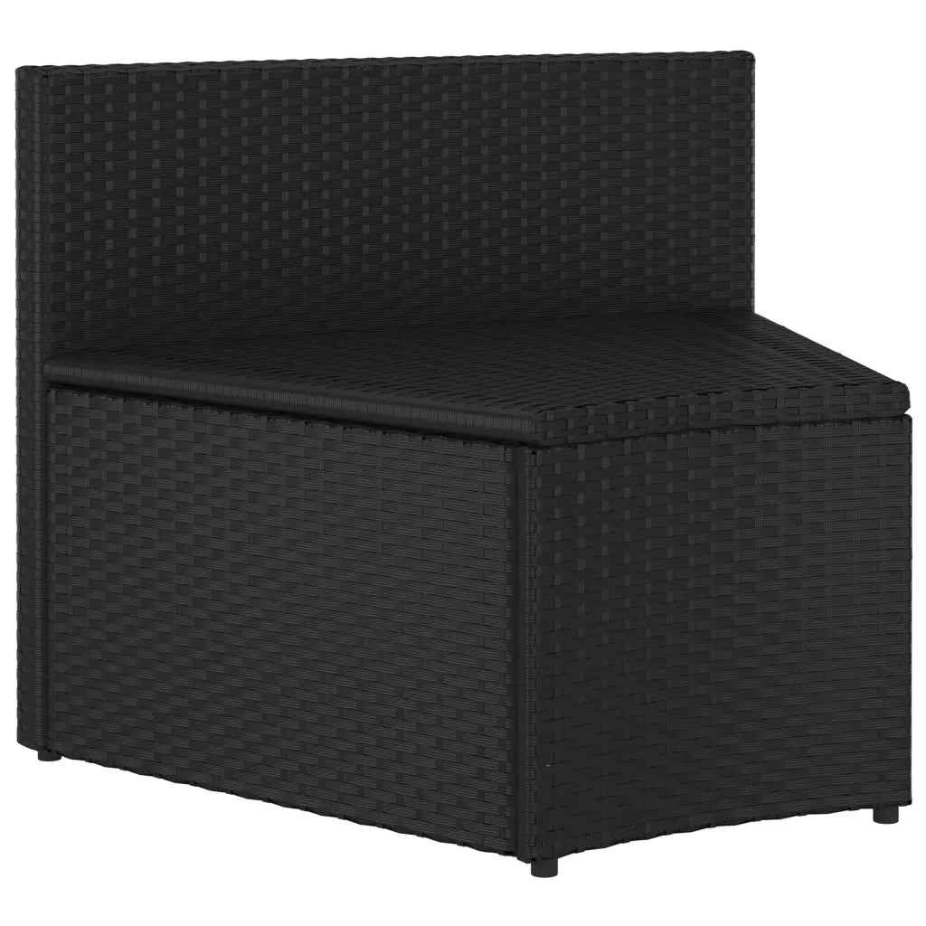 Set Divani da Giardino 5 pz con Cuscini in Polyrattan Nero