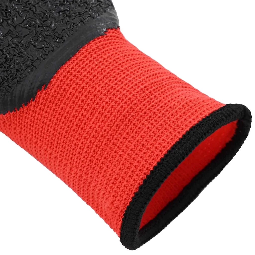 Guanti da Lavoro 24 pcs Rosso e Nero 10 / xl 42020697